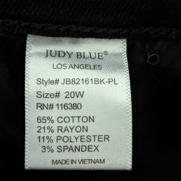 JUDY BLUE Loose Fit Distressed Black High Waist Jeans NWT Sz 20 W - Picture 15 of 15